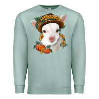 Seafoam cute baby lamb thanksgiving nancy Premium Sweatshirt - NancyCooperArtShop