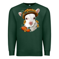 Sports Green cute baby lamb thanksgiving nancy Premium Sweatshirt - NancyCooperArtShop