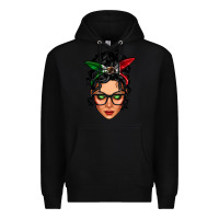 Black mexican latina girl messy bun Premium Hoodie - LillyAllenDesigns