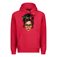 Cardinal mexican latina girl messy bun Premium Hoodie - LillyAllenDesigns