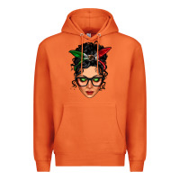 Carrot mexican latina girl messy bun Premium Hoodie - LillyAllenDesigns
