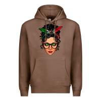 Chestnut mexican latina girl messy bun Premium Hoodie - LillyAllenDesigns