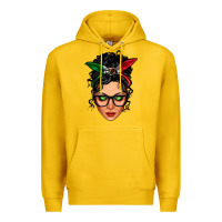 Lemon mexican latina girl messy bun Premium Hoodie - LillyAllenDesigns