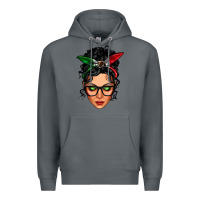 Rock mexican latina girl messy bun Premium Hoodie - LillyAllenDesigns