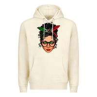 Sandshell mexican latina girl messy bun Premium Hoodie - LillyAllenDesigns