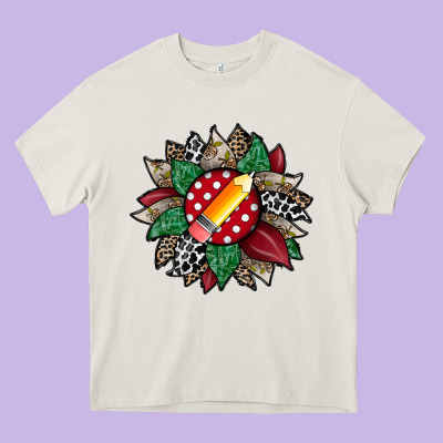 Teacher Sunflower Heavy Core Tee Designed By Racoondesign