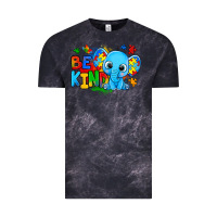 Cloud Black be kind autism elephant Vintage Tee - Zillion Design Studio
