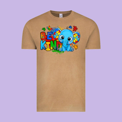Be Kind Autism Elephant Vintage Tee Designed By Zillion Design Studio