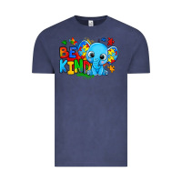 Vintage Denim be kind autism elephant Vintage Tee - Zillion Design Studio