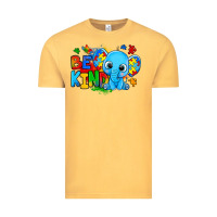 Vintage Mustard be kind autism elephant Vintage Tee - Zillion Design Studio