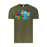 Vintage Olive be kind autism elephant Vintage Tee - Zillion Design Studio
