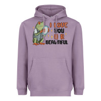 Lavender i love you u r beautiful frog Heavyweight Hoodie - MaliasSmallBusiness
