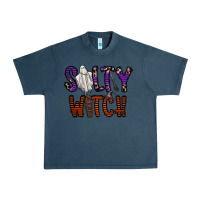Midnight Navy Salty Witch Urban Heavy Tee - CowhideDigitalArt