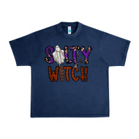 Navy Salty Witch Urban Heavy Tee - CowhideDigitalArt