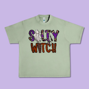 Salty Witch Urban Heavy Tee Designed By Cowhidedigitalart