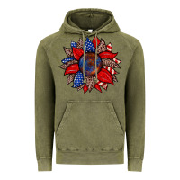 Vintage Olive American flag leopard sunflower Vintage Hoodie - Zillion Design Studio
