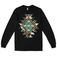 Black cowhide leopard gemstone aztec Long Sleeve Tee - JahusDesignShop
