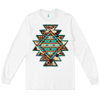 White cowhide leopard gemstone aztec Long Sleeve Tee - JahusDesignShop