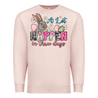 Pale Pink A lot can happen in three days Premium Sweatshirt - NancyCooperArtShop