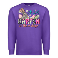 Purple A lot can happen in three days Premium Sweatshirt - NancyCooperArtShop