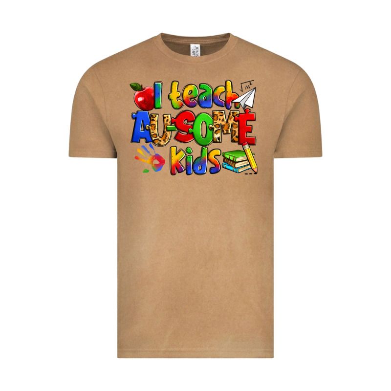 I Teach Ausome Kids Autism Teacher Vintage Tee by Zillion Design Studio | Teevron