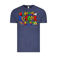 Vintage Denim i teach ausome kids autism teacher Vintage Tee - Zillion Design Studio