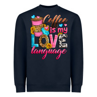 Navy coffee is my love language Heavyweight Sweatshirt - Zillion Design Studio