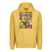 Antique Gold love is about hearts not parts Premium Hoodie - LillyAllenDesigns