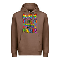 Chestnut love is about hearts not parts Premium Hoodie - LillyAllenDesigns