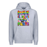 Heather Grey love is about hearts not parts Premium Hoodie - LillyAllenDesigns