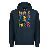 Navy love is about hearts not parts Premium Hoodie - LillyAllenDesigns