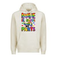 Oatmeal Heather love is about hearts not parts Premium Hoodie - LillyAllenDesigns