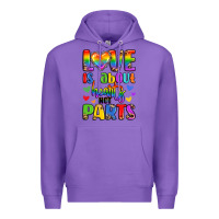 Purple love is about hearts not parts Premium Hoodie - LillyAllenDesigns