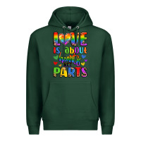 Sports Green love is about hearts not parts Premium Hoodie - LillyAllenDesigns