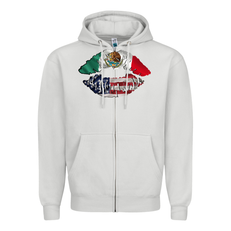 Mexico Usa Lips Zipper Hoodie by AdoDesignShop | Teevron