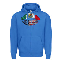 True Royal mexico usa lips Zipper Hoodie - AdoDesignShop