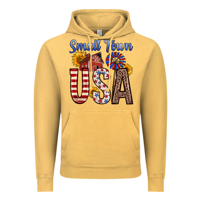 Small Town Usa Vintage Hoodie by Zillion Design Studio | Teevron