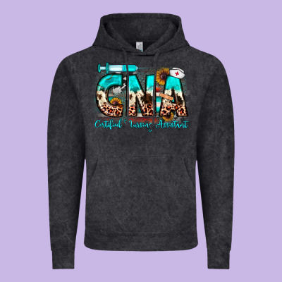 Cna Certified Nursing Assistant Vintage Hoodie Designed By Jahusdesignshop