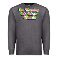 Charcoal Heather on tuesday we wear beads Premium Sweatshirt - MaliasSmallBusiness