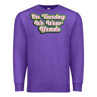 Purple on tuesday we wear beads Premium Sweatshirt - MaliasSmallBusiness