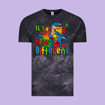 It's Ok To Be Different Autism Trex Vintage Tee Designed By Zillion Design Studio