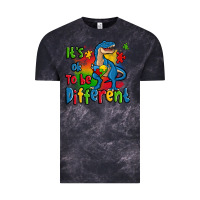Cloud Black it's ok to be different autism trex Vintage Tee - Zillion Design Studio