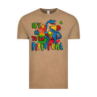 Vintage Coffee it's ok to be different autism trex Vintage Tee - Zillion Design Studio