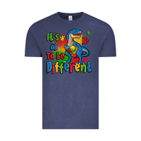 Vintage Denim it's ok to be different autism trex Vintage Tee - Zillion Design Studio