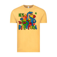 Vintage Mustard it's ok to be different autism trex Vintage Tee - Zillion Design Studio