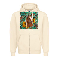 Sandshell western horse with gemstone and sunflower Zipper Hoodie - Artiststas