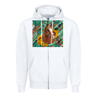 White western horse with gemstone and sunflower Zipper Hoodie - Artiststas