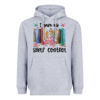 Heather Grey i have no shelf control Heavyweight Hoodie - MaliasSmallBusiness
