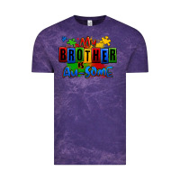 Cloud Purple my brother is ausome autism Vintage Tee - Zillion Design Studio