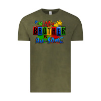 Vintage Olive my brother is ausome autism Vintage Tee - Zillion Design Studio